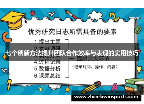 七个创新方法提升团队合作效率与表现的实用技巧