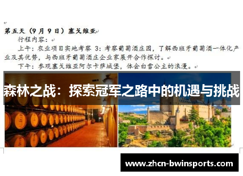 森林之战：探索冠军之路中的机遇与挑战